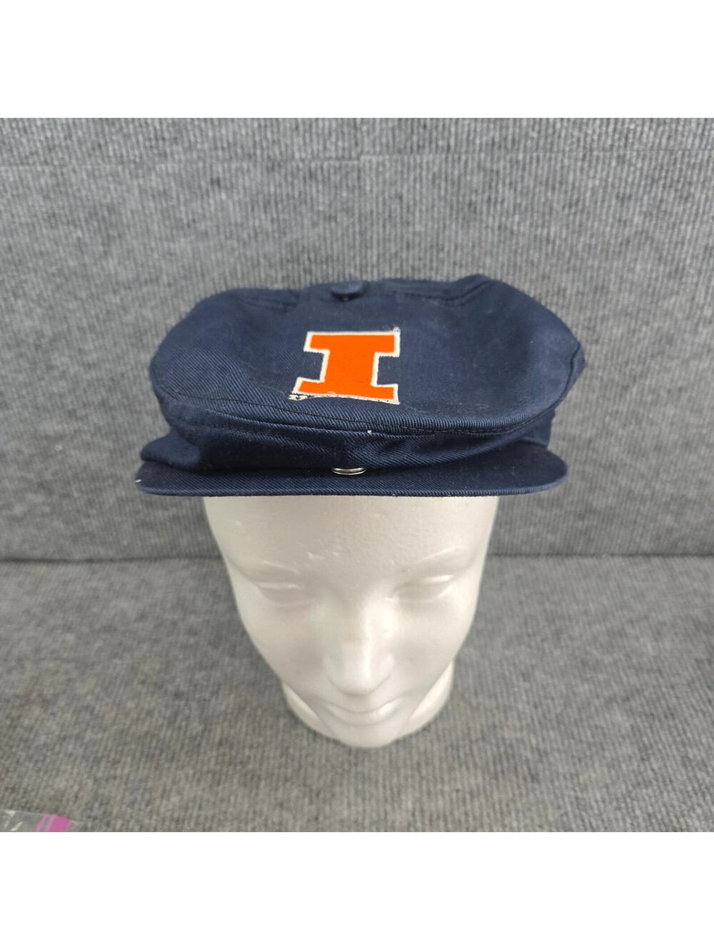 University of Illinois Navy Newsboy Cap One Size Fits All